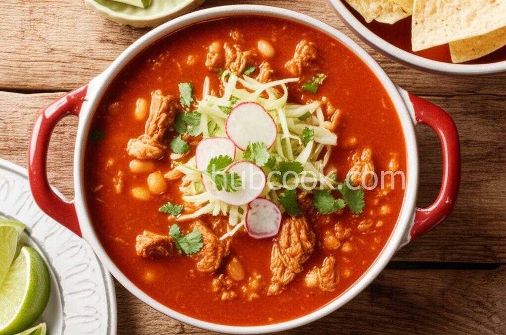 Pozole Rojo (Mexican Pork and Hominy Stew)