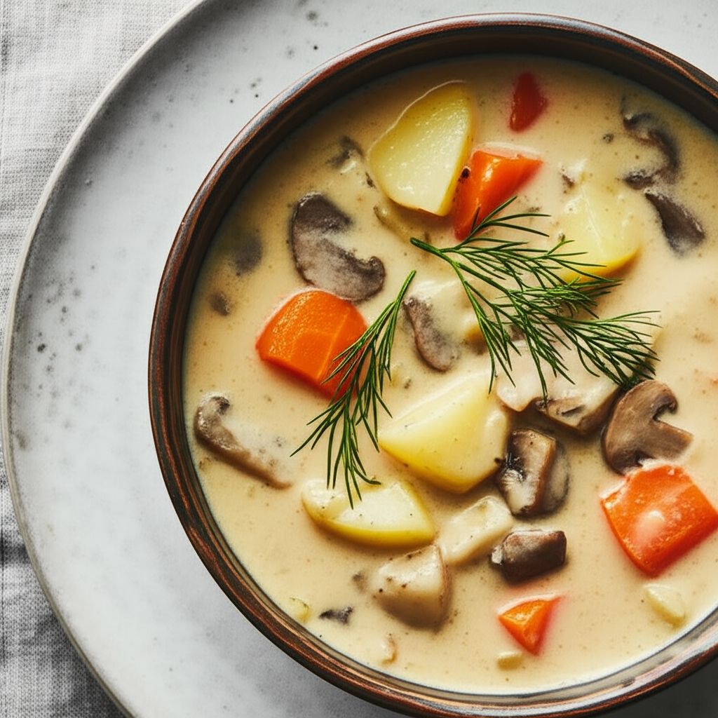 Russian Mushroom and Potato Soup