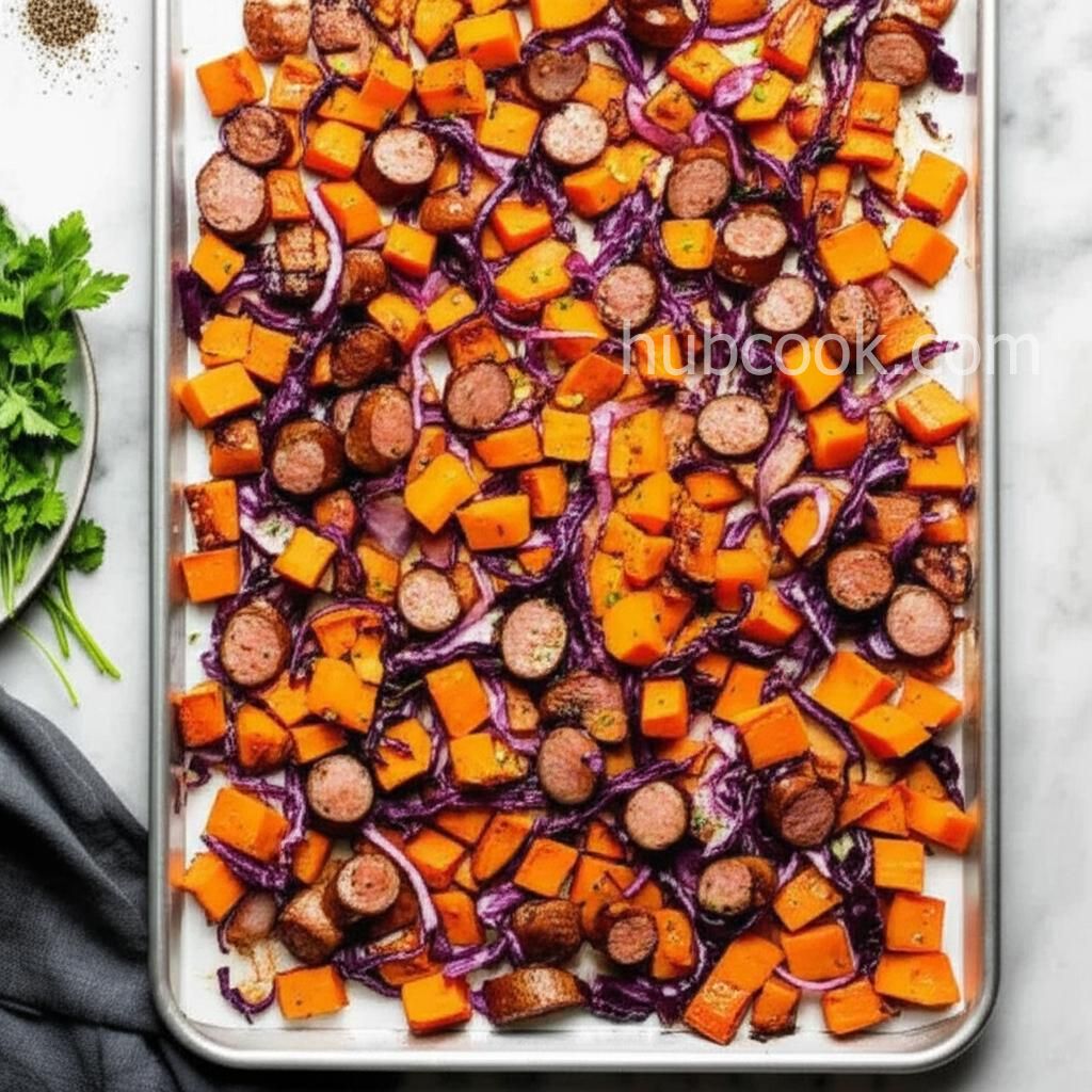 Sheet Pan Sausage and Seasonal Vegetables