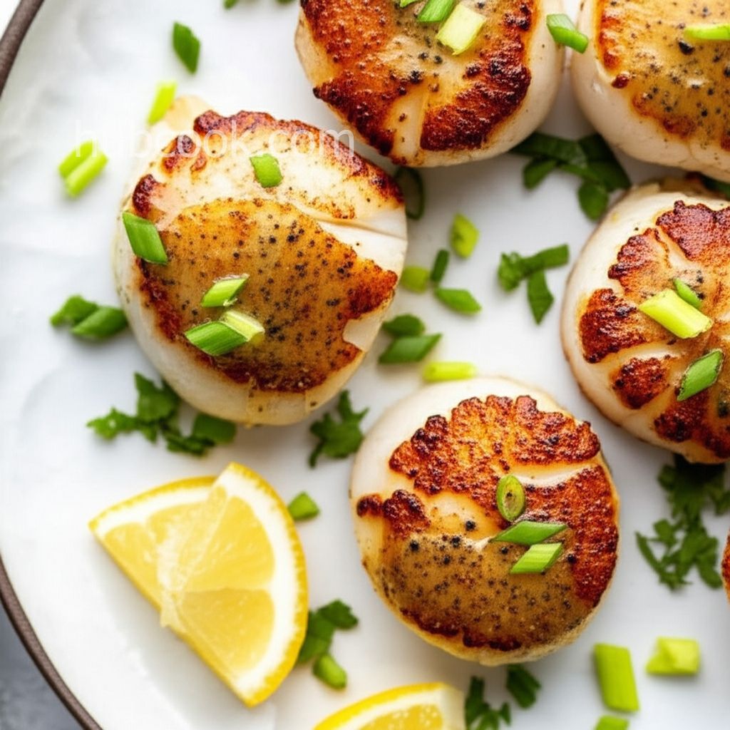 Sous Vide Scallops with Garlic and Lemon Butter