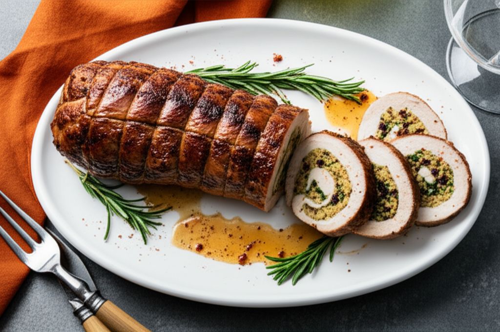 Stuffed and Rolled Pork Tenderloin