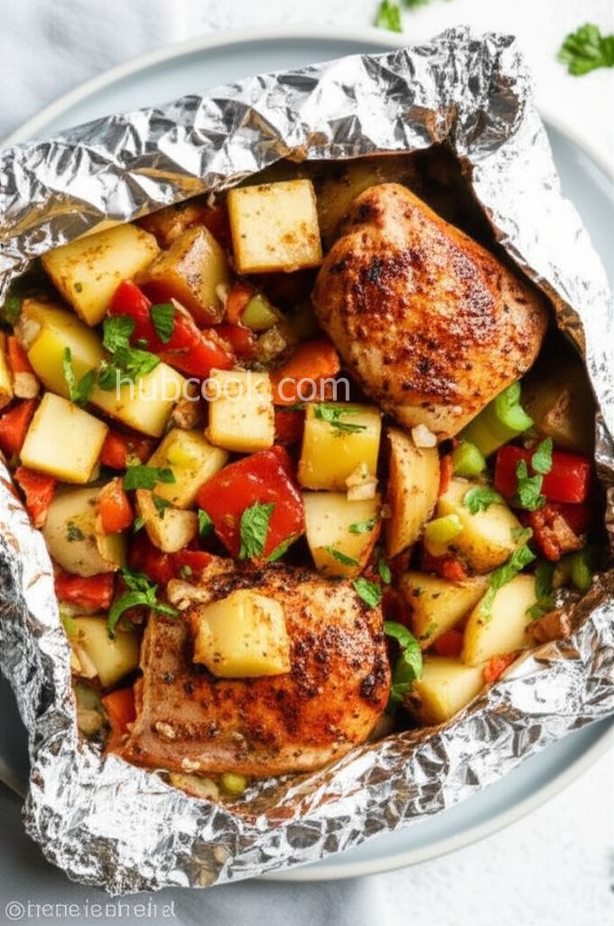 Chicken and Potato Parcels
