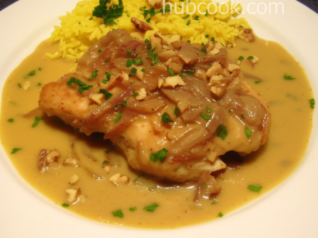 Chicken in Onion and Mustard Sauce