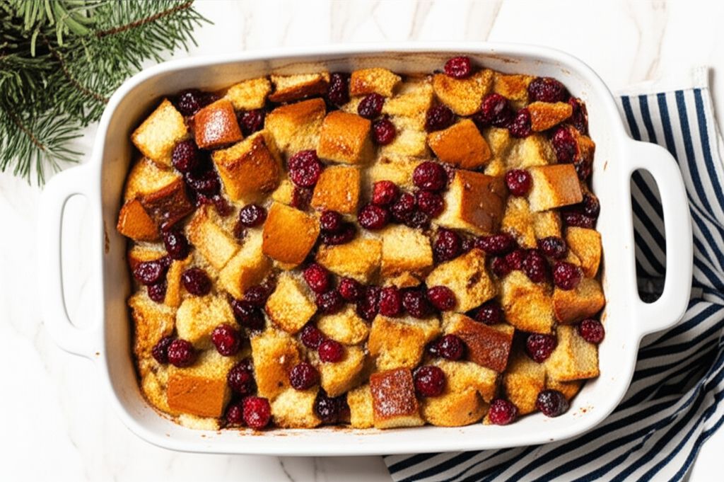 Currant Cardamom Bread Pudding