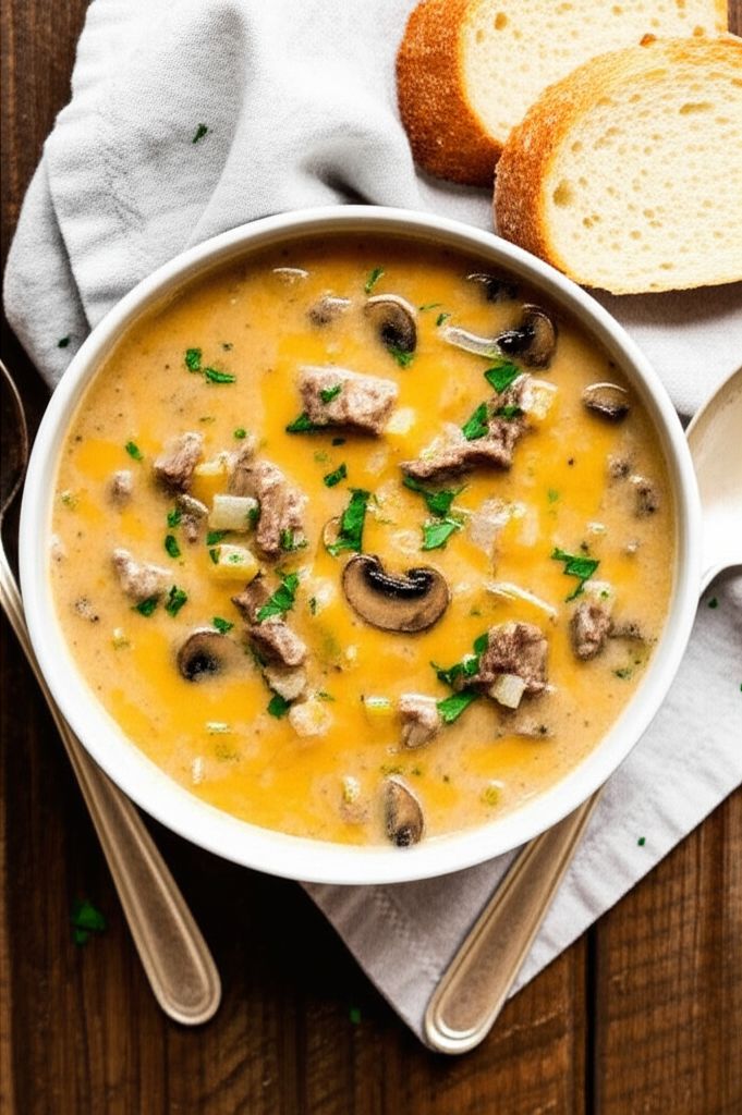 Philly Cheese Steak Soup