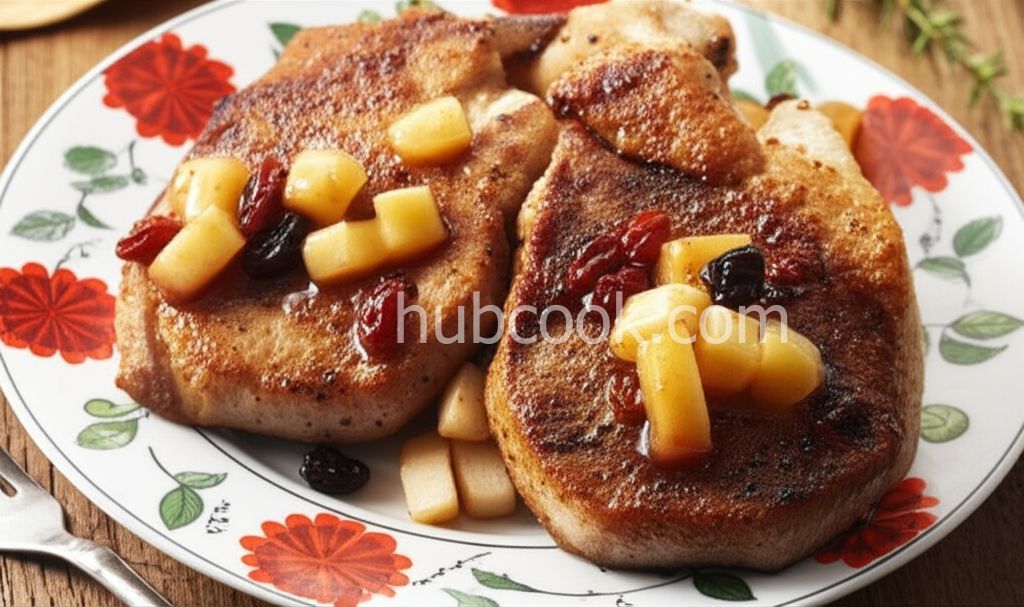 Pork Chops with Apples and Raisins