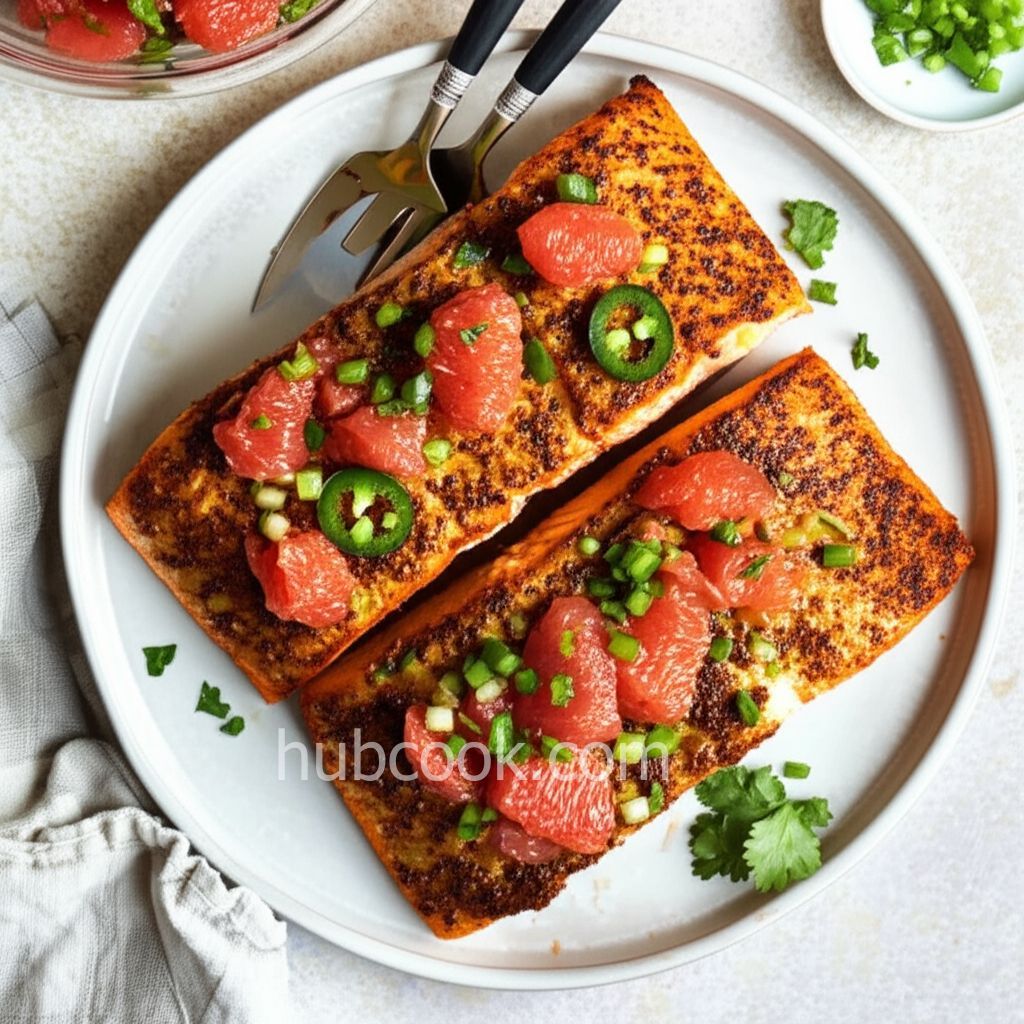 Sweet and Spicy Salmon with Grapefruit Salsa
