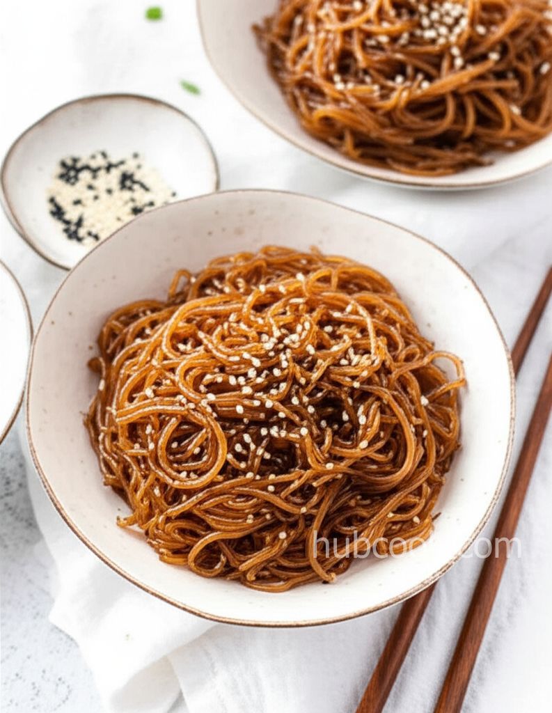 Yummy Korean-Style Glass Noodles (Japchae)
