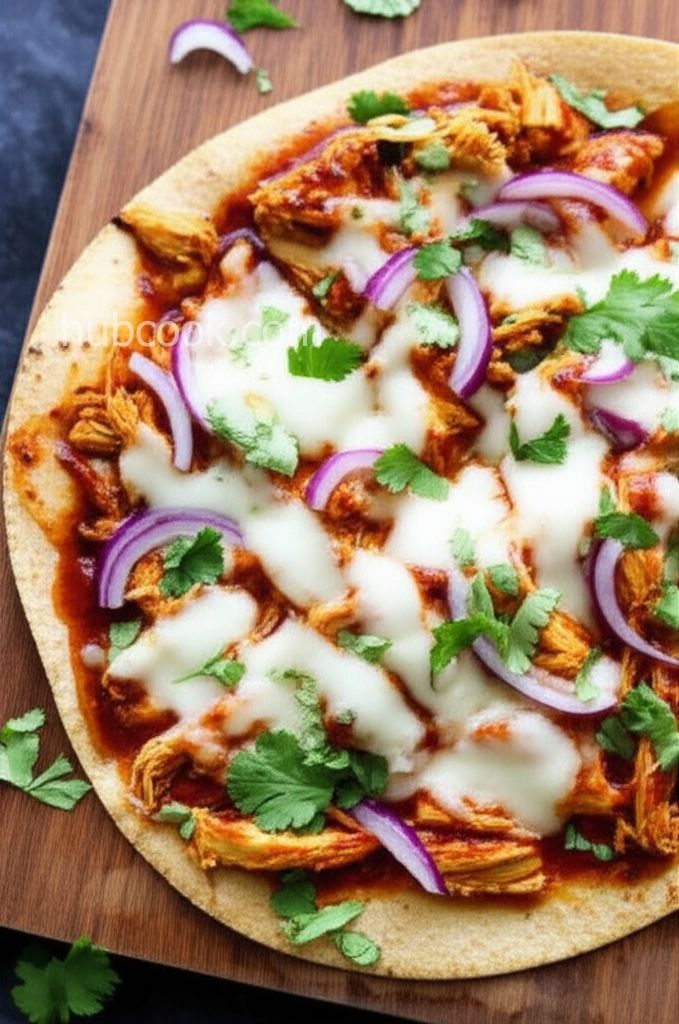 BBQ Chicken Tortilla Pizza
