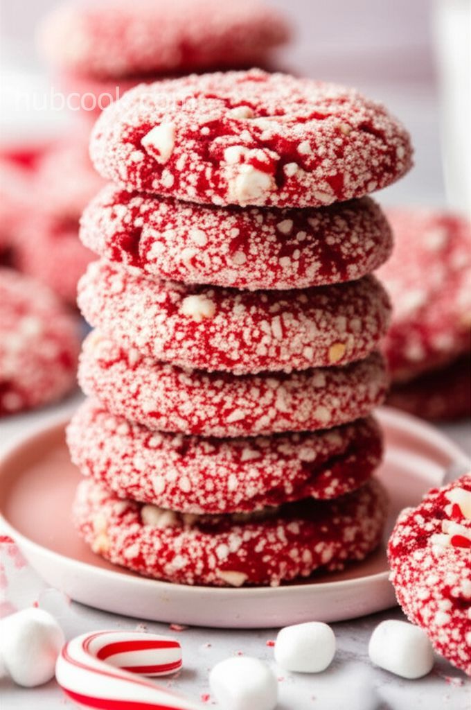 Candy Cane Hot Chocolate Cookies