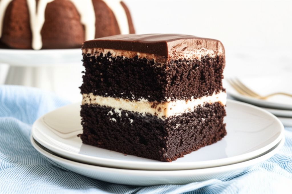 Gluten-Free Chocolate Cake with Semi-Sweet Chocolate Icing