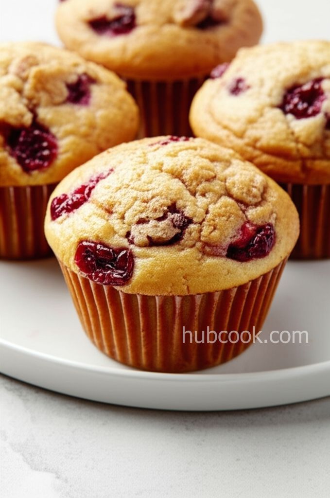 Moist Cranberry Pecan Muffins