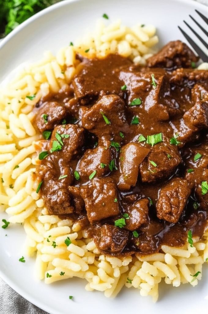 No Mushroom Beef Tips