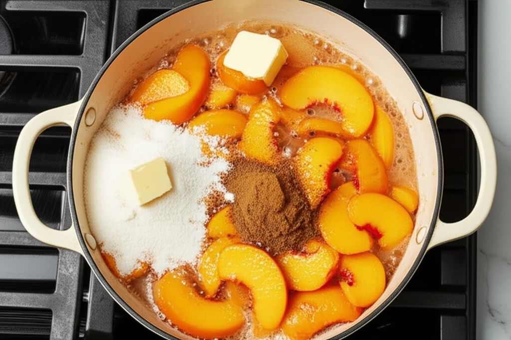 Skillet Peach Dumplings