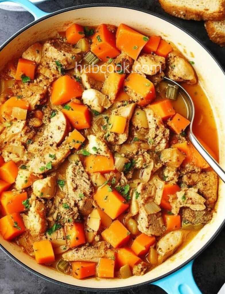 Stovetop Butternut Squash and Chicken Stew with Quinoa