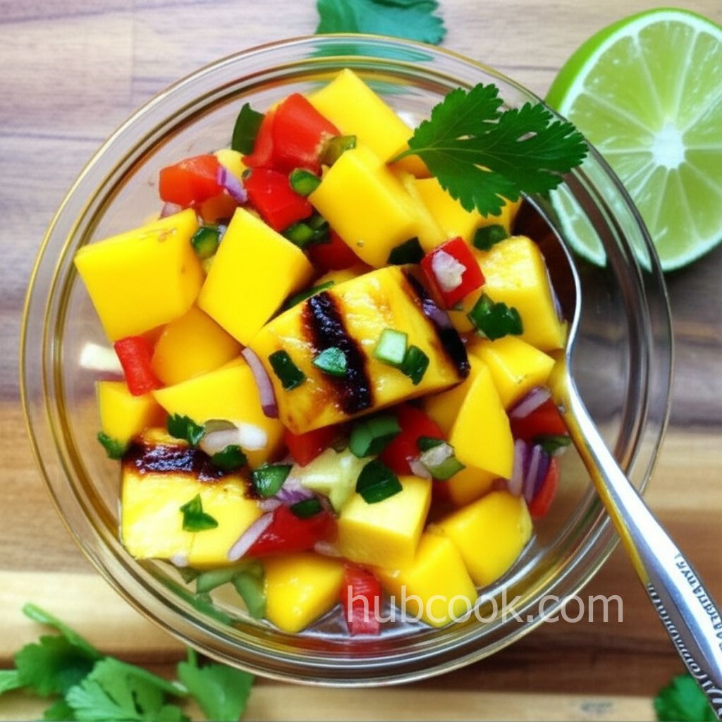 Tropical Salsa with Grilled Mango