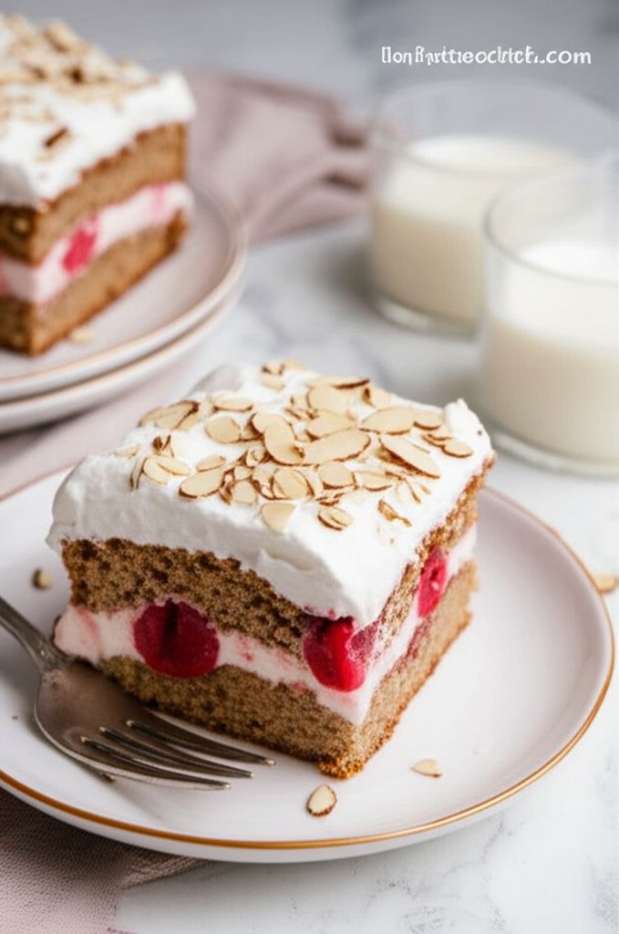 Almond Cherry Tres Leches Cake