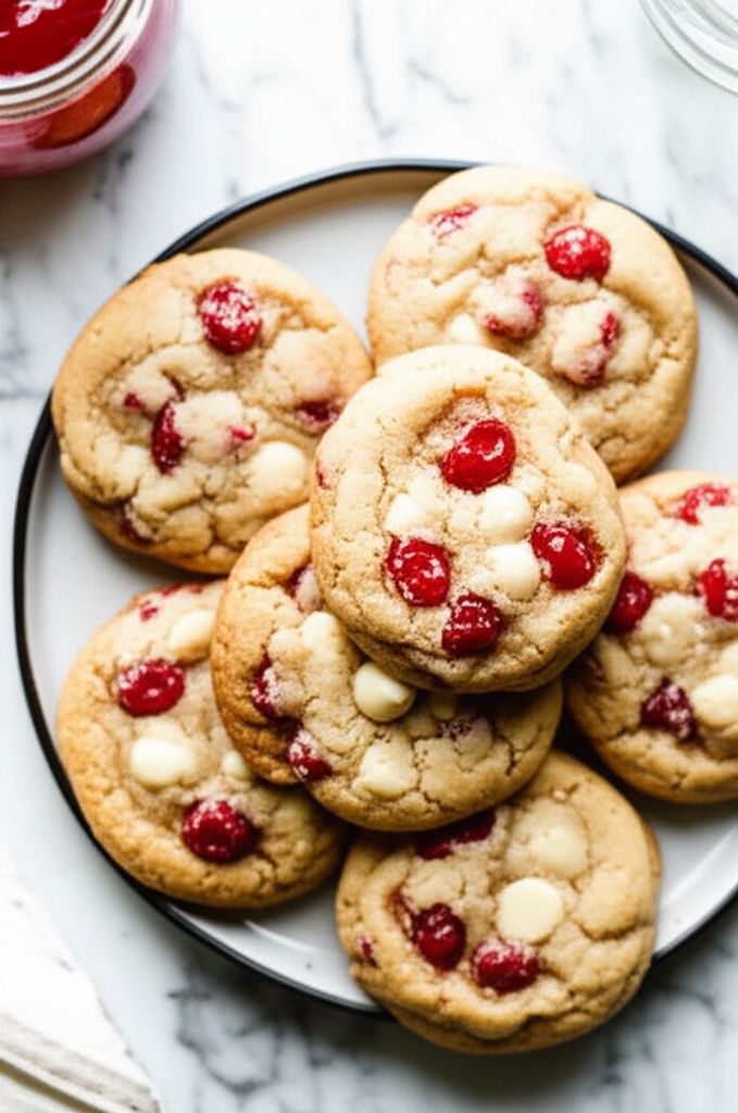 Cherry-Almond Cookies with White Chocolate Chips