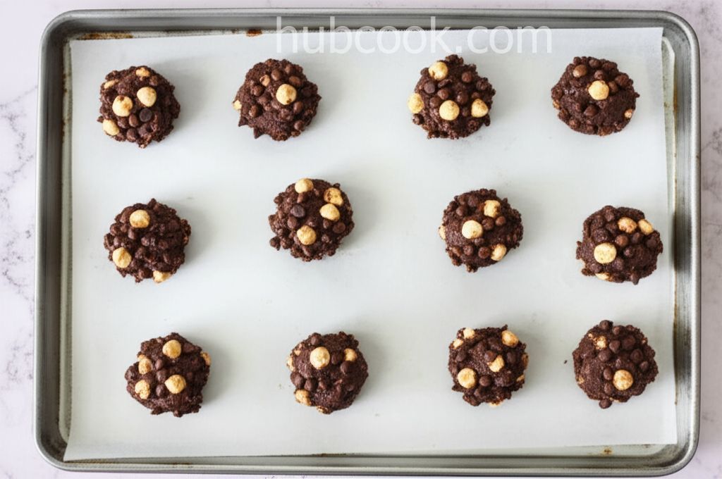 Double Dark Chocolate Hazelnut Cookies