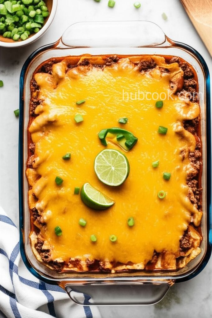Enchilada Casserole with Red Guajillo Chile Sauce