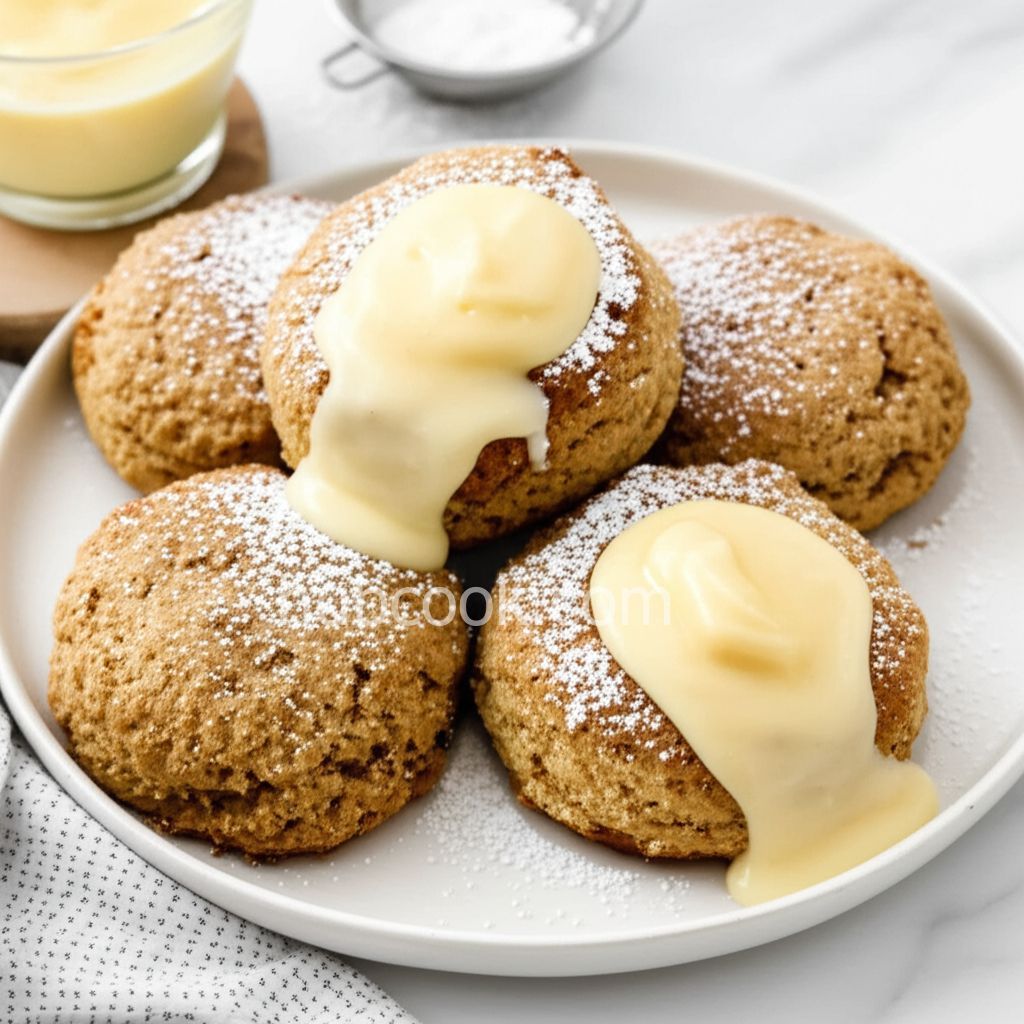 Gingerbread Scones with Lemon Breakfast Cream