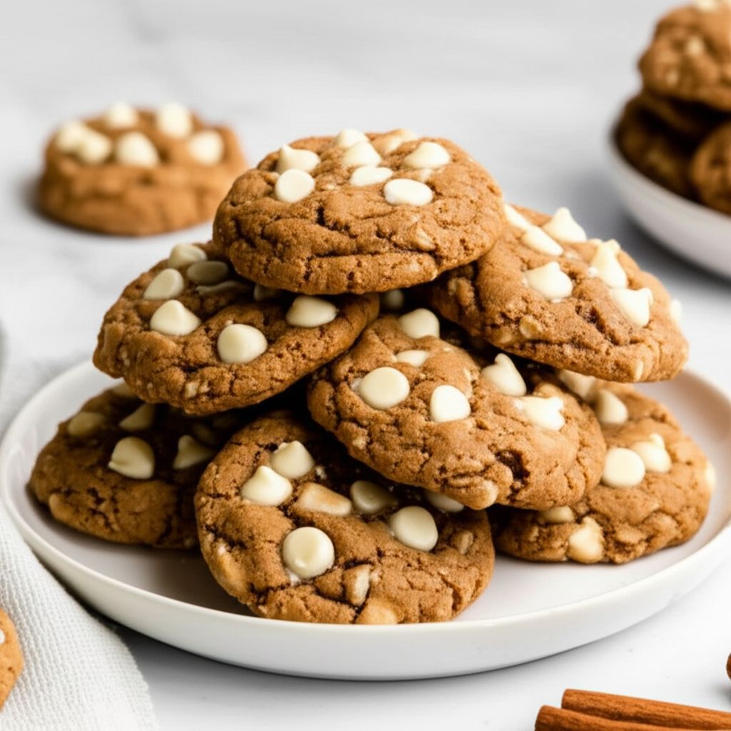 Molasses Oatmeal White Chocolate Chip Cookies