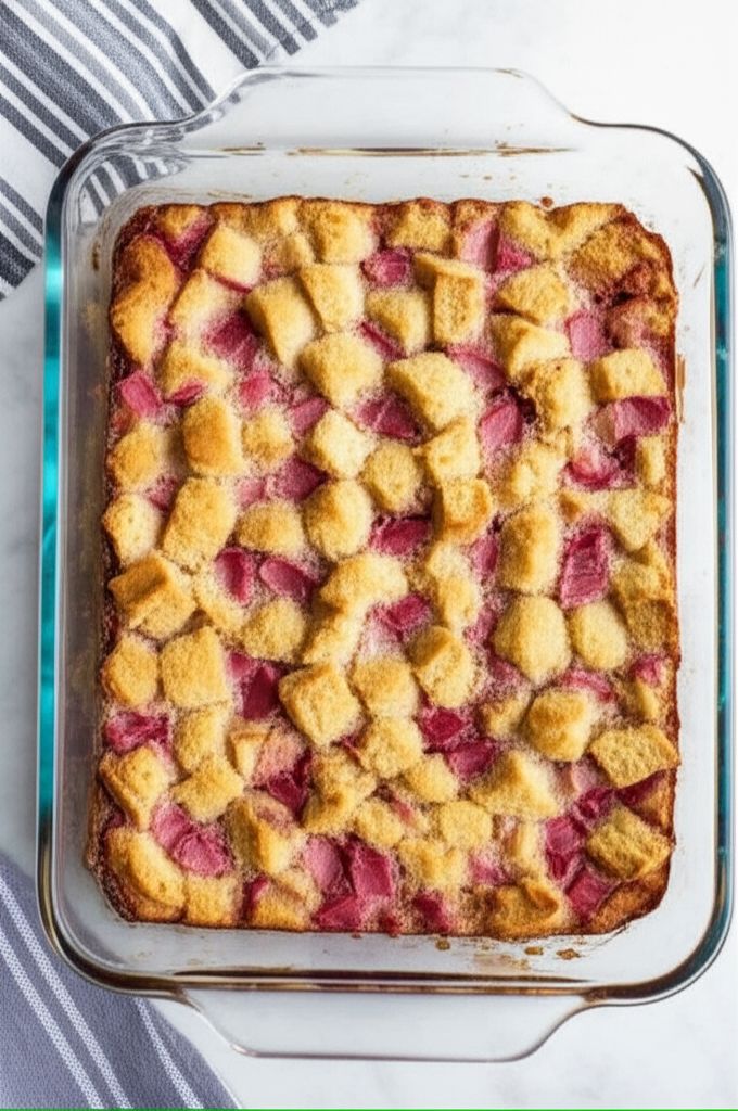 Outstanding Rhubarb Bread Pudding