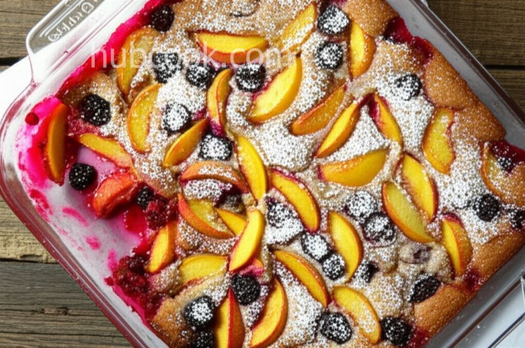 Peach and Blackberry Cobbler
