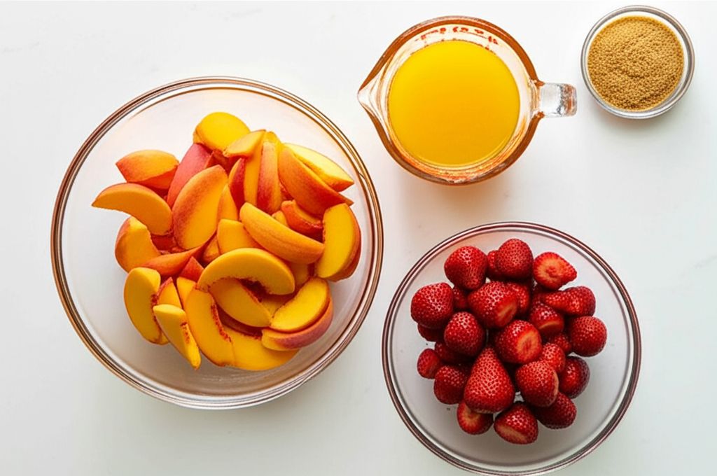 Peach and Strawberry Sorbet