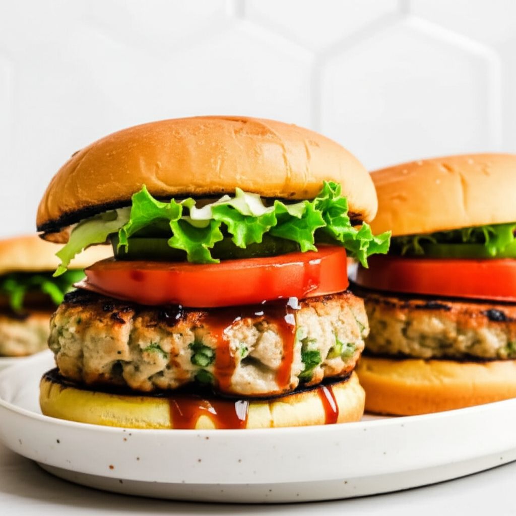 Pineapple-Teriyaki Chicken Burgers