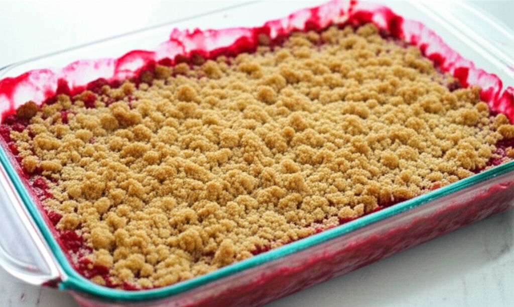 Royal Rhubarb Crisp