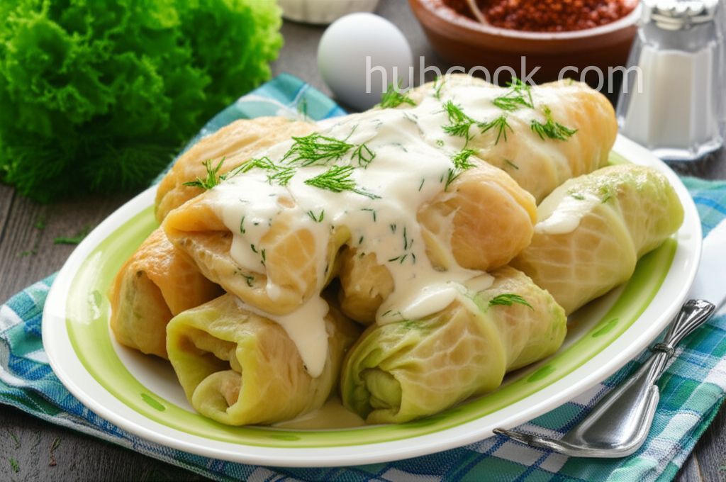 Ukrainian Meat Filled Cabbage Rolls