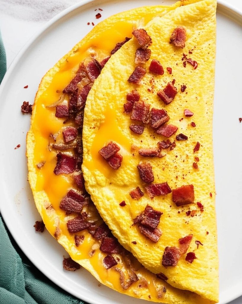 Crispy Bacon and Sweet Onion Omelet