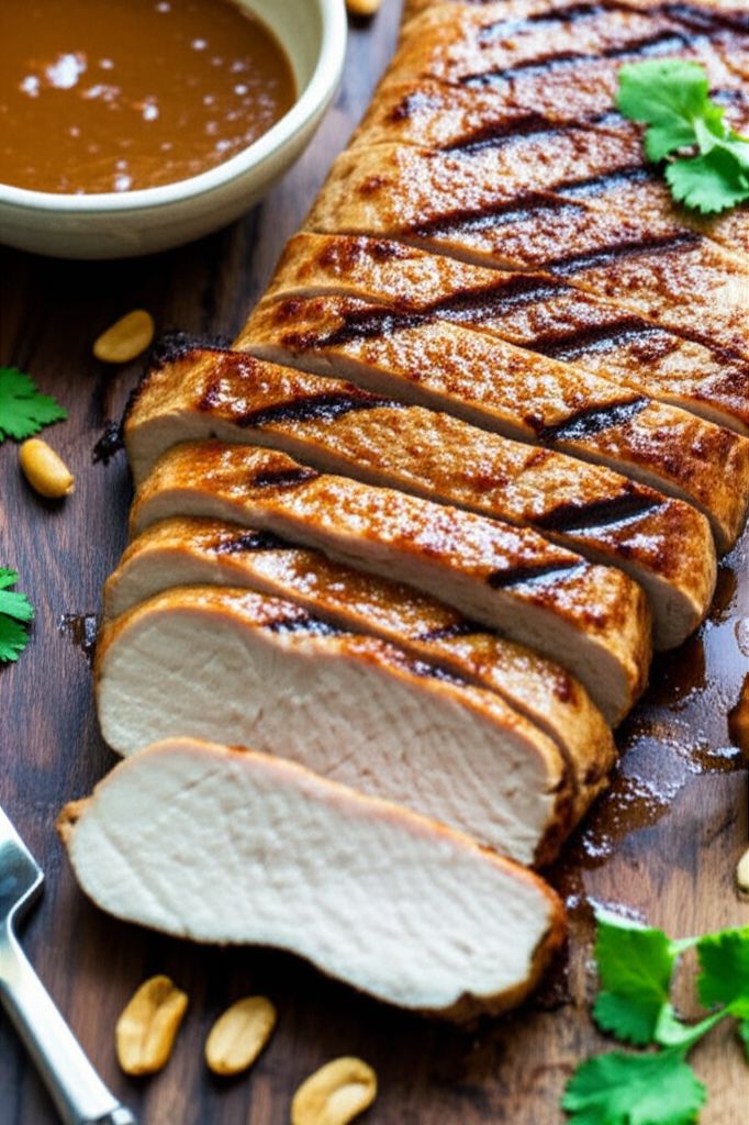 Grilled Ginger-Peanut Pork Tenderloin
