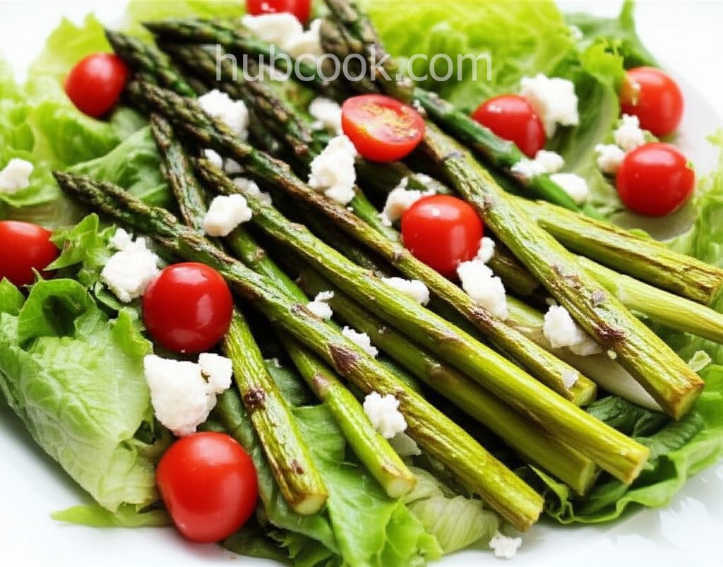Roasted Asparagus Salad with Feta Cheese