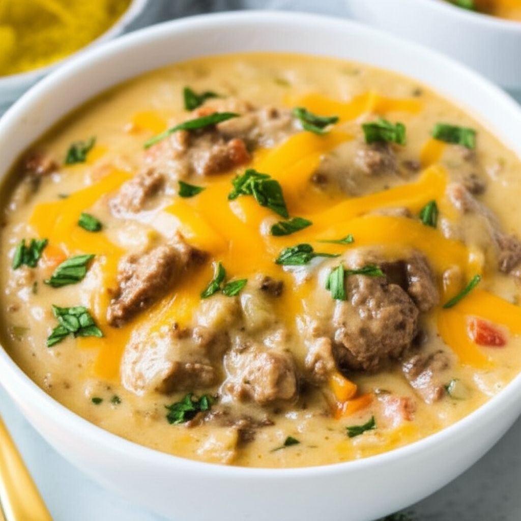 Easy Cheeseburger Soup