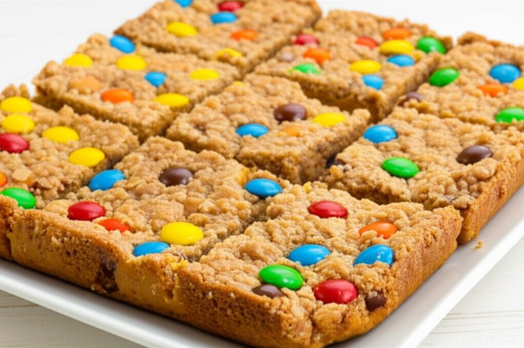 Peanut Butter Monster Cookie Dream Bars