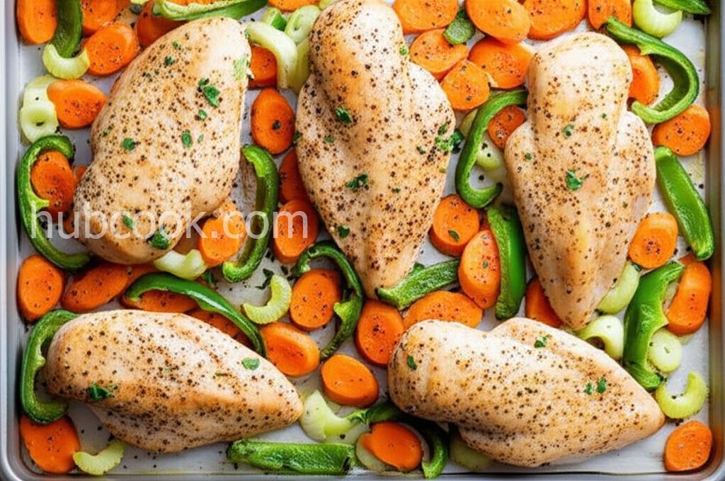 Baked Chicken Breasts and Vegetables