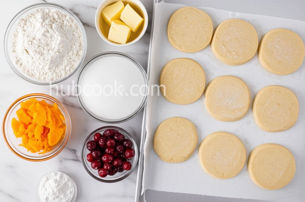 Cranberry-Orange Shortbread Cookies