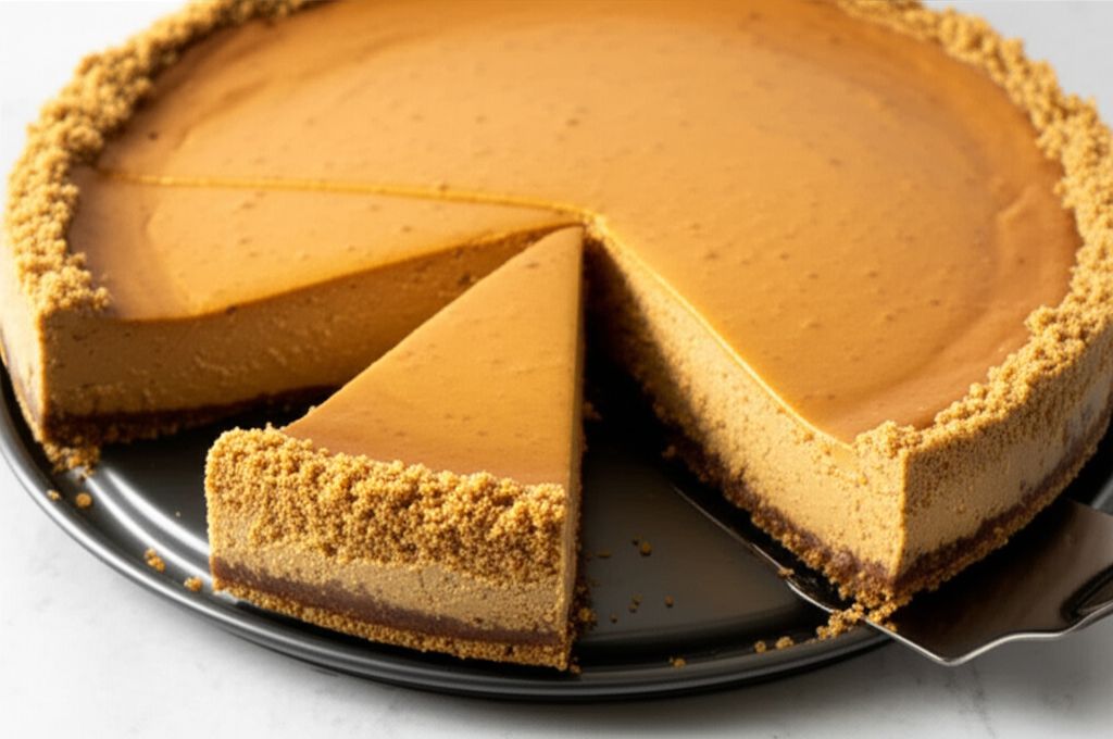Keto Pumpkin Cheesecake with Almond Pecan Crust