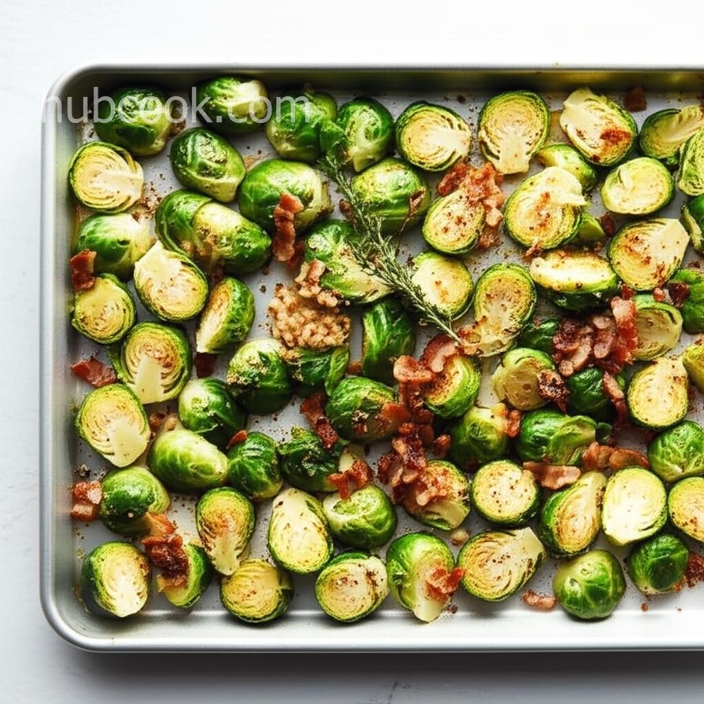 Roasted Brussels Sprouts with Thyme and Shallots