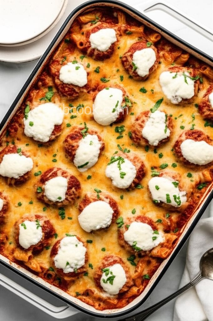 Baked Ziti with Turkey Meatballs