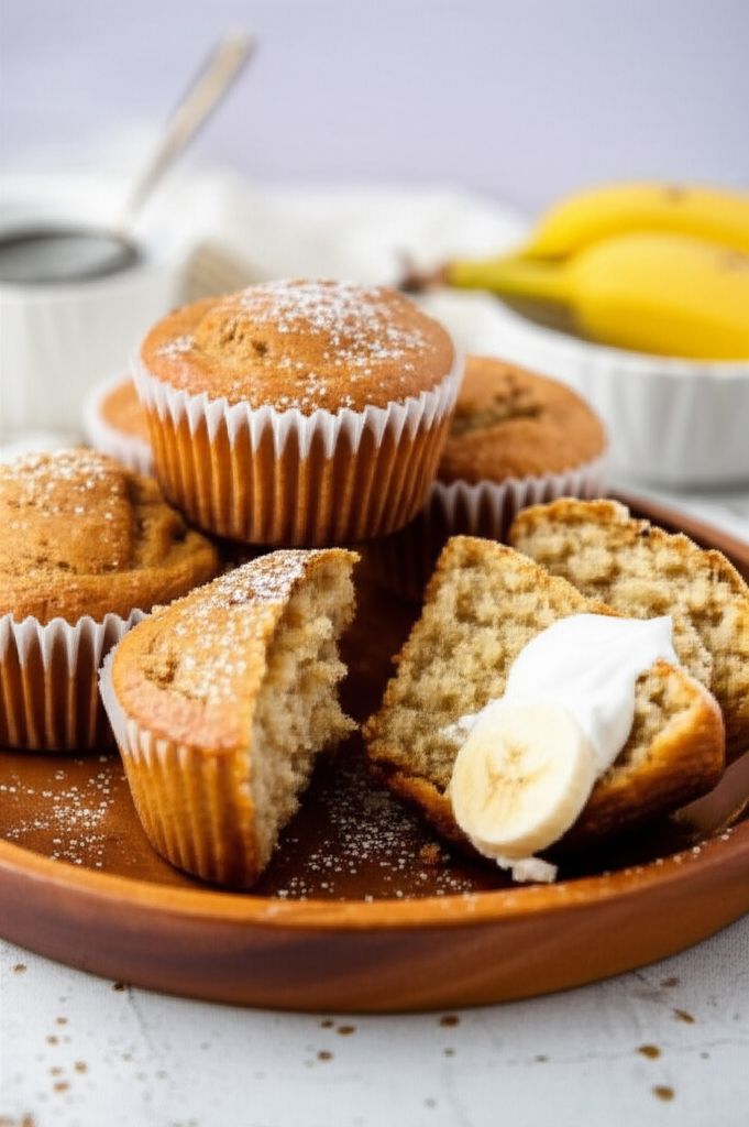 Banana Muffins with Sour Cream