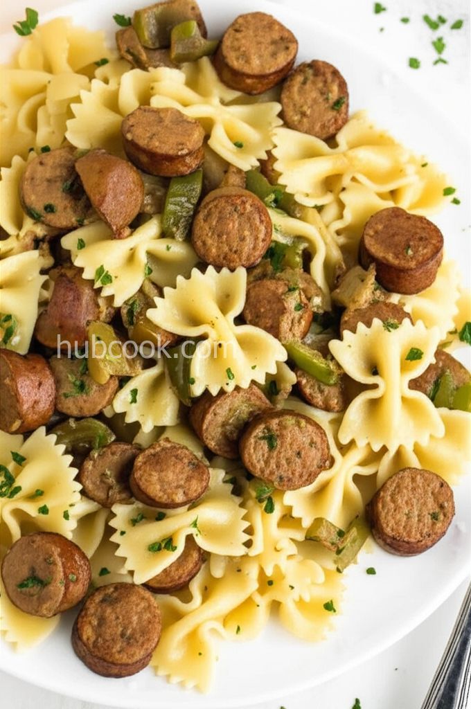 Bow Tie Pasta with Sausage and Sweet Peppers