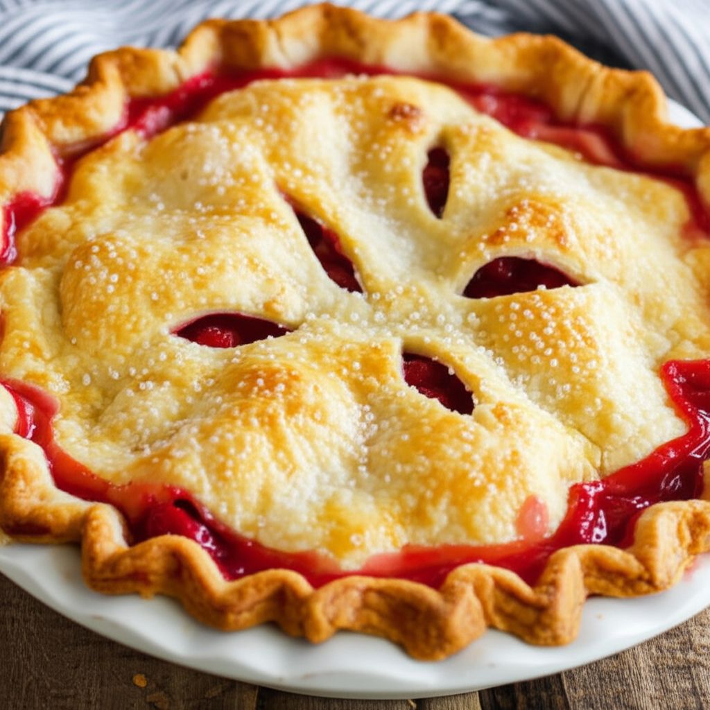 Cherry Rhubarb Pie