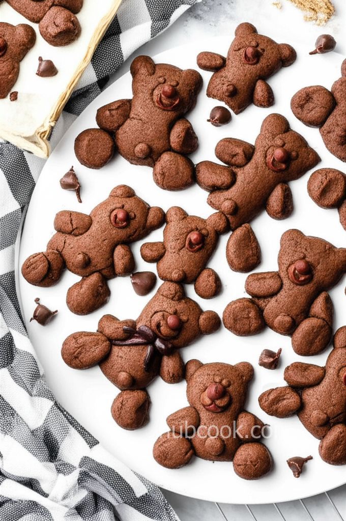 Chocolate Teddy Bear Cookies