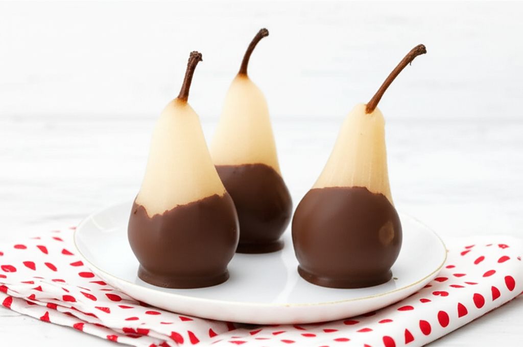 Pears Covered with Chocolate