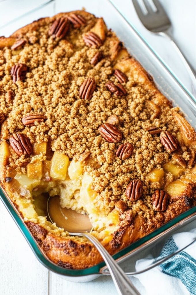 Sweet Potato, Pear and Pineapple Bread Pudding