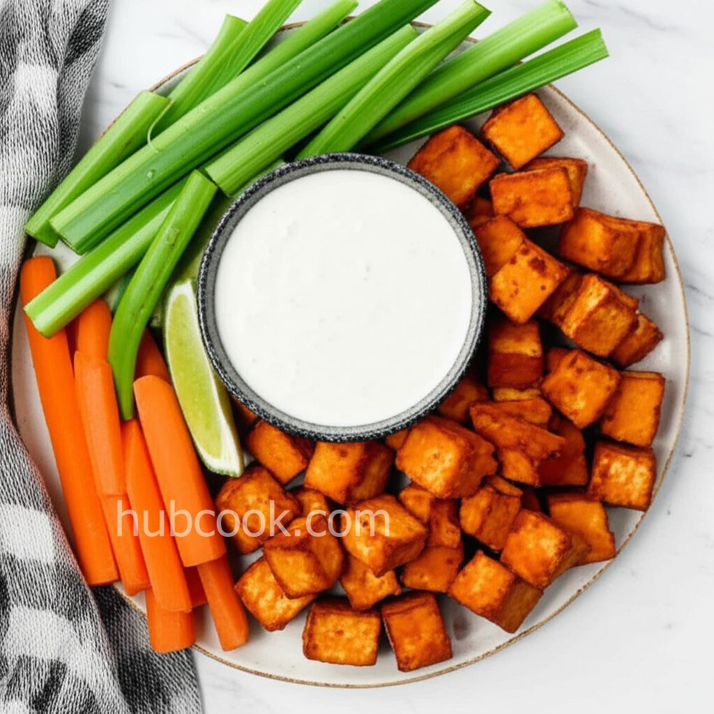 Air Fryer Vegan Buffalo Tofu Bites