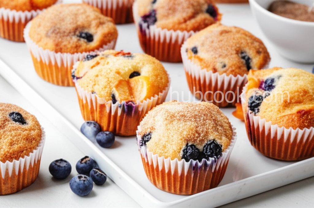 Blueberry Peach Muffins
